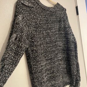 H&M - Sweater Braided Cable Knitting Black | White | Grey Size L